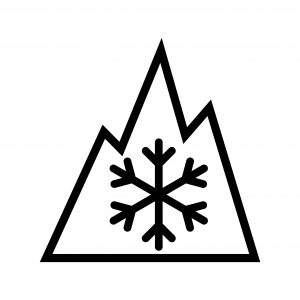 Three peak mountain symbol